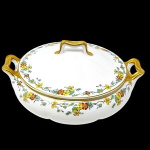 VTG Haviland Limoges France Discontinued Nasturtium Covered Serving  Vegetable